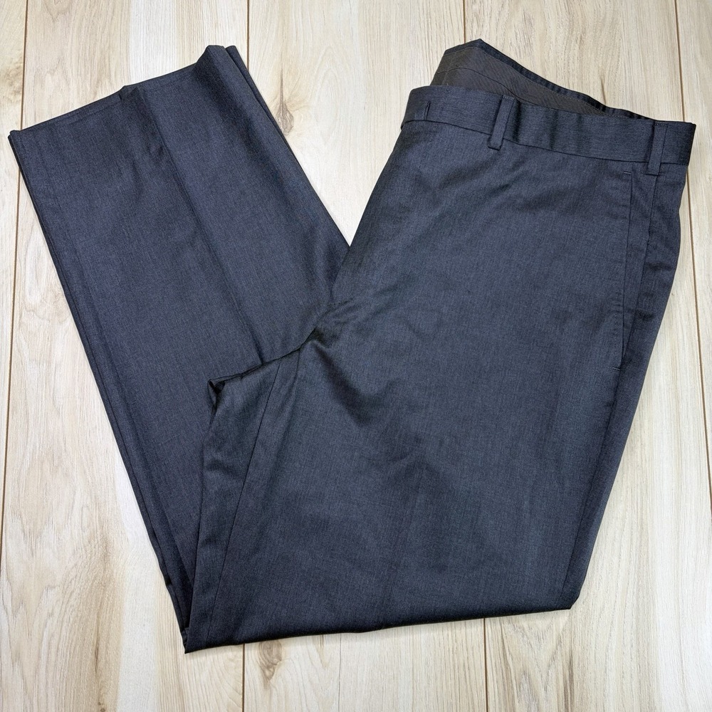 Ermenegildo Zegna Gray Wool Straight Dress Pants Mens 40x29 Made In Switzerland